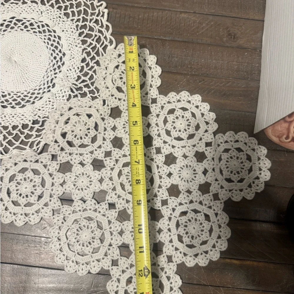 Elegant White Crochet Dollie’s Set